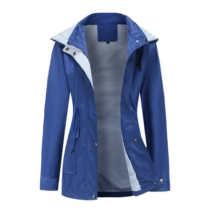 Charnice | Women’s Hooded Water-Resistant Trench Coat